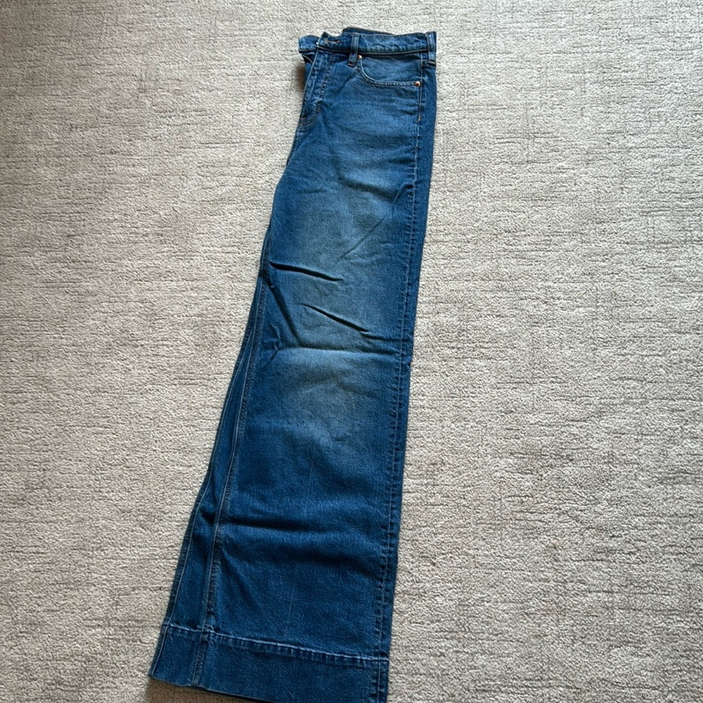 J Crew wide- leg trouser jeans
